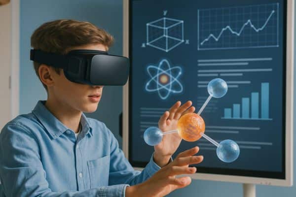 Inovações em TecnologiaEstudante utilizando realidade aumentada para aprender com modelos 3D interativos
