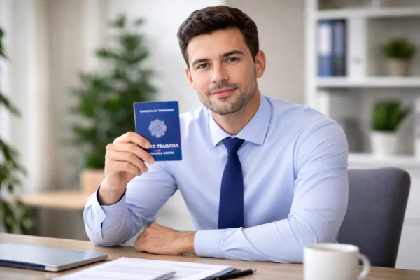 Créditos ao Trabalhador CLT com carteira de trabalho em mãos e simulação de empréstimo