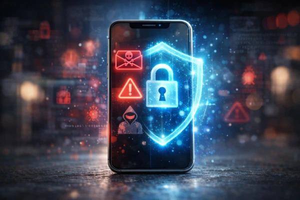 Seguro de celular em 2026 protegendo o smartphone contra golpes digitais, fraudes online e ameaças virtuais