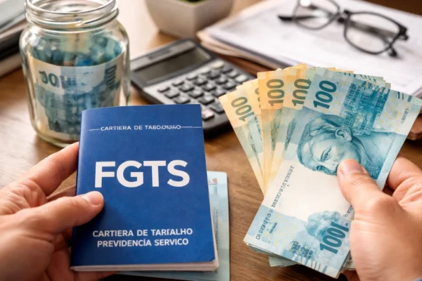 antecipar FGTS vale a pena com cálculo de juros e dinheiro em mãos