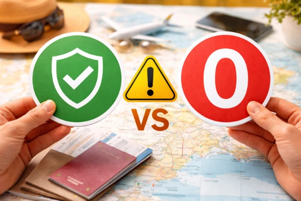 Comparação entre contratar seguro viagem no Carnaval 2026 e assumir risco financeiro durante a viagem