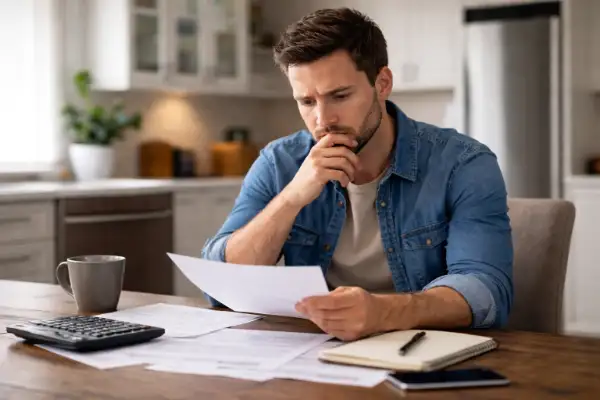 vale a pena andar sem seguro em 2026 análise financeira com homem avaliando custos e documentos