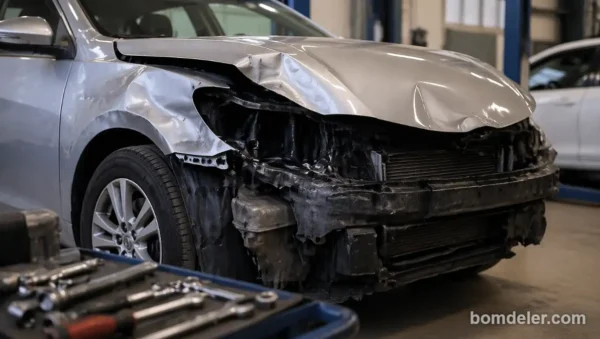 quanto custa consertar carro batido em 2026 com carro danificado em oficina