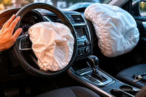 quanto custa acionar airbags após uma batida em 2026 com motorista verificando airbags disparados