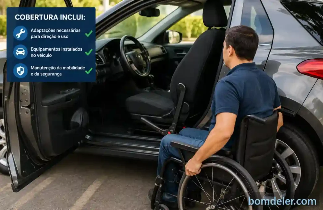 Veículo adaptado para PCD com equipamentos de acessibilidade e cobertura do seguro
