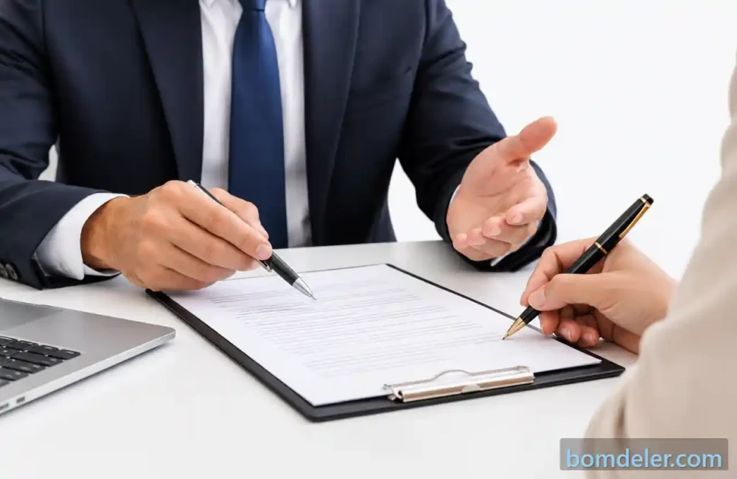 seguro de responsabilidade civil profissional com cliente analisando contrato antes da contratação
