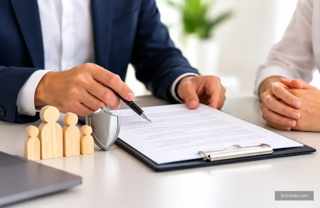 Seguro de vida em grupo com análise de contrato e proteção dos funcionários.